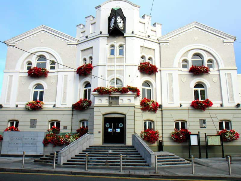 Image of LiffeyVale flowers in window boxes outside Naas town hall