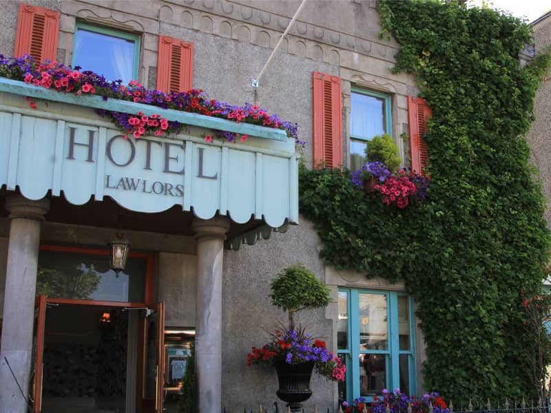 Image of LiffeyVale flowers in window boxes outside Naas hotel